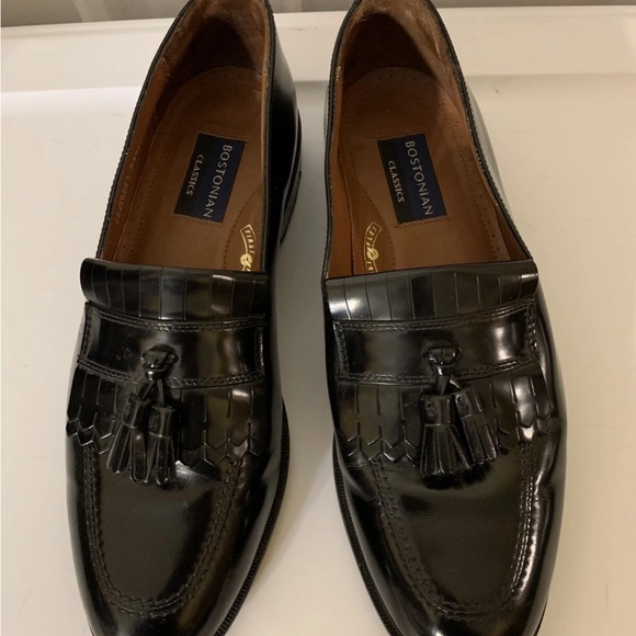 Bostonian mens‎ sz 10M Evanston Classic Black Tassel kiltie Loafers
